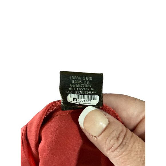 Fei 100% Silk Sleeveless Wrap Top Terracotta Size 2 Minimalist Stealth Wealth - Picture 5 of 13